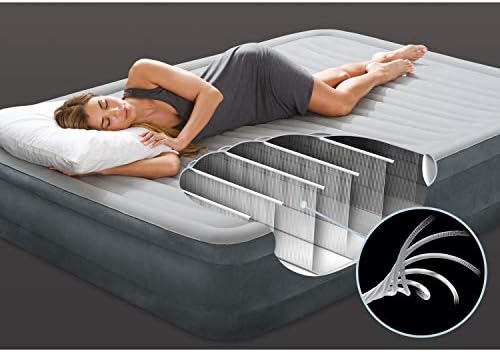 Intex Comfort Dura-Beam Airbed Internal Electric Pump Bed Height Elevated (2020 Model)