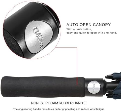 G4Free 47/54/62/68 Inch Automatic Open Golf Umbrella Oversize Extra Large Double Canopy Vented Windproof Waterproof Stick Umbrellas