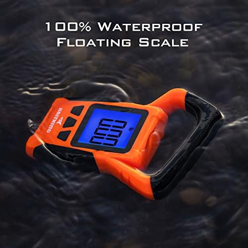 KastKing Fish Scale, WideView Floating Waterproof Digital Scale, 2.5” Large LCD Display, 110lb Capacity, Multi-Mode Pound/Ounces & Kilograms, Stores up to 9 Weights, Fishing Gifts for Men