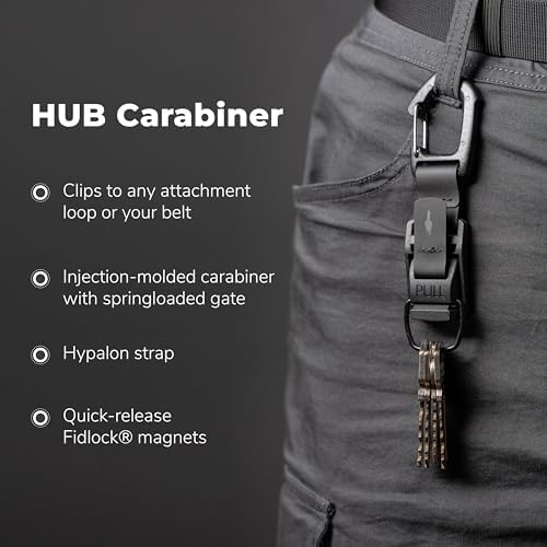 ALPAKA HUB Carabiner - Versatile Pouch, Quick Release Keychain - Magnetic Latch, Key Clip - Attach to ALPAKA Sling Bag, Belt Loops, and More