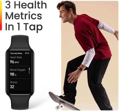 Amazfit Band 7 Fitness & Health Tracker for Women Men, 18-Day Battery Life, Alexa Built-in, 1.47”AMOLED Display, Heart Rate & SPO₂ Monitoring, 120 Sports Modes, 5 ATM Water Resistant, Black (Renewed)