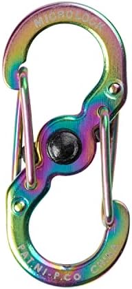 Nite Ize S-Biner MicroLock Stainless Steel - Durable Key Holder Carabiner Clip - S-Biner with Locking Gates - Durable & Strong Mini Carabiners for Keychain Accessories - Spectrum (5 Pack)
