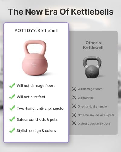 YOTTOY Soft Kettlebell,Kettlebell Anti-Slip Grip Weight for Home Workouts, Kettlebells Set Strength and Safety Guaranteed