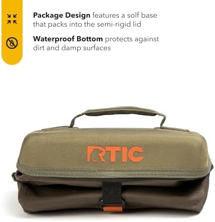 RTIC 8 Can Everyday Cooler, Soft Sided Portable Insulated Cooling for Lunch, Beach, Drink, Beverage, Travel, Camping, Picnic, for Men and Women