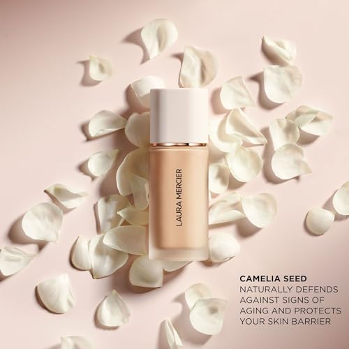 Laura Mercier Real Flawless Weightless Perfecting Waterproof Liquid Foundation: Medium-Buildable Coverage, 12 HR Fade-Proof Wear, Natural Finish, Hydrating, Long Lasting, Non-Comedogenic, Soft Sand