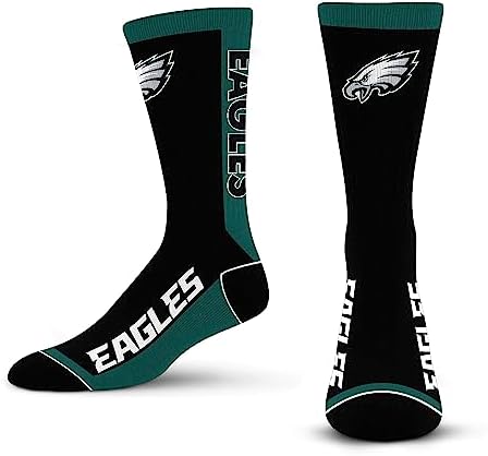 For Bare Feet MVP Crew Sock NFL Large