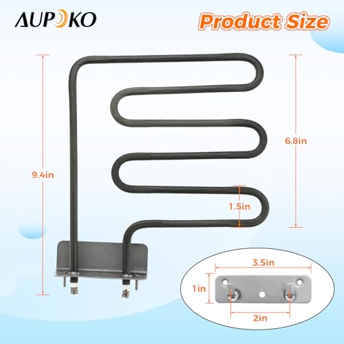 Aupoko 9907120011 Smoker Heating Element, Stainless Steel BBQ Heating Tube Grill Parts Compatible with MB20071117, MB26073519, 20070213, 20072115 (220-230V/800W)