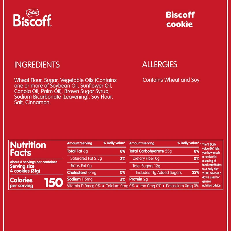 Lotus Biscoff Cookies – Caramelized Biscuit Cookies – 150 Cookies Individually Wrapped – Vegan, 0.2 Ounce (Pack of 150)