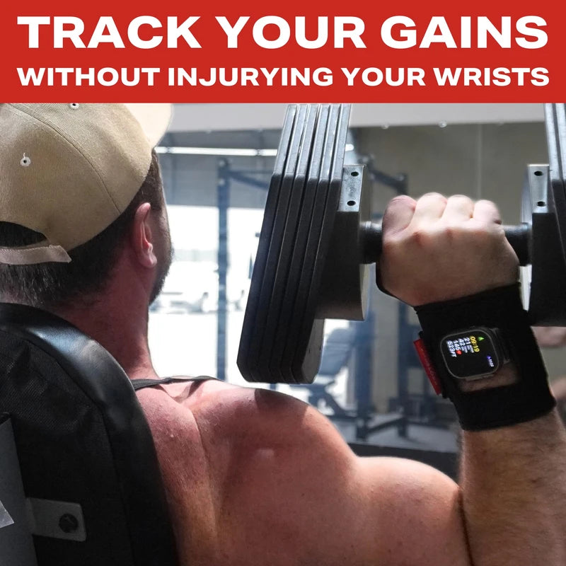 PROTECHT Wrist Wraps for Weightlifting with Smartwatch (No Patch, Large (6.5-8"))