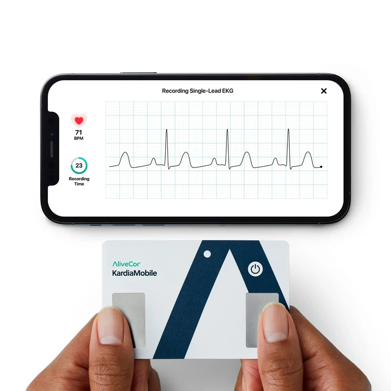 KardiaMobile Card Personal ECG Monitor – Fits in Your Wallet – Detects AFib and Irregular Arrhythmias – Instant Results in 30 Seconds – Easy to Use – Works with Most Smartphones