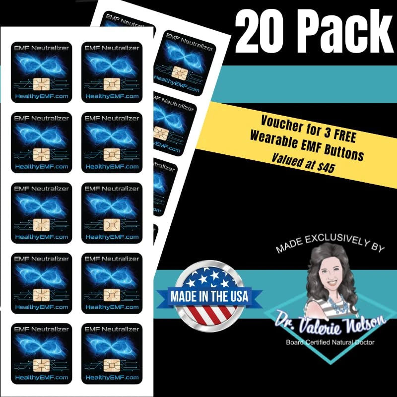 Dr. Valerie Nelson Cell Phone EMF Protection Neutralizers - Slim Design - Proudly Made in The USA - Developed by Dr. Valerie Nelson