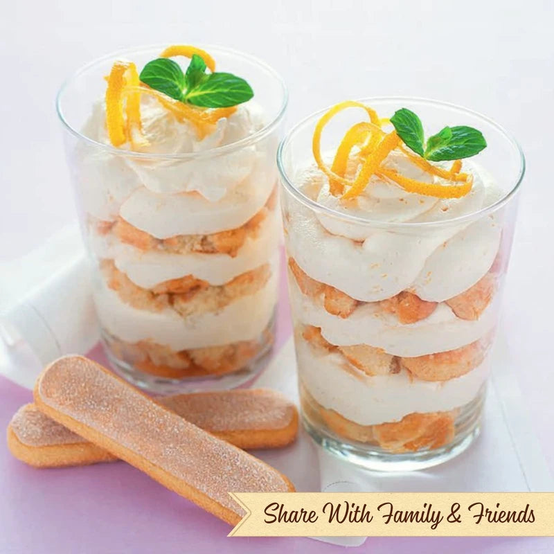 Matilde Vicenzi Vicenzovo Ladyfingers - Classic Italian Ladyfinger Biscuits for Tiramisu - Tray of 12 All-Natural, Kosher, Dairy Cookies - All Natural Pastries Baked In Italy - 7.05 oz (200g), 2 Pack