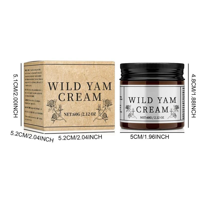 Wild Yam Skin Cream, Natural Relief for Menopause Dry Skin, Menopause Botanical Balancing Body Cream, Skin Care Product for Women and Men - Specification: 1 Count, Net Weight: 60g