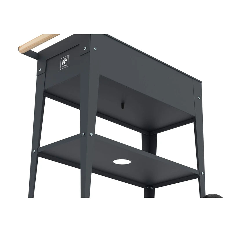 Herstera 8933901 Garden Trolley Wheeled Planter, Anthracite