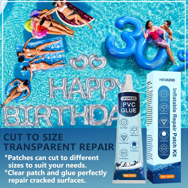 Air Mattress Patch Kit, Heavy Duty Waterproof Inflatable Patch Repair Kit for Air Mattress, Inflatables, Tents, Above Ground Pool Floats & Bouncy Houses, Pool Liner Patch Repair Kit, Heavy Duty