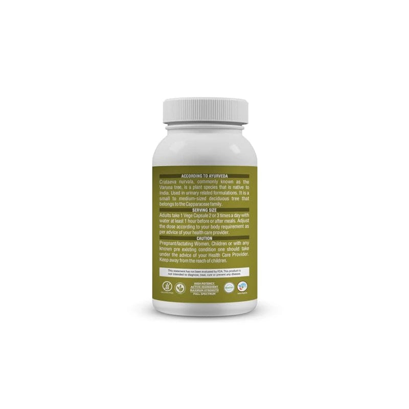 Herbsforever Varuna Capsules - Crataeva Nurvala - 10:1 Extract Ratio - 60 Vege Capsules (800 mg Each)
