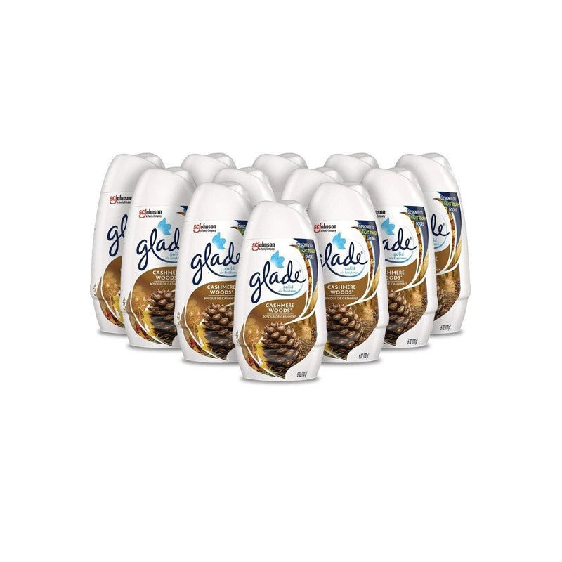 Glade 12 Pack Solid Air Freshener Cashmere Woods (Discontinued) Fight Tough Odor