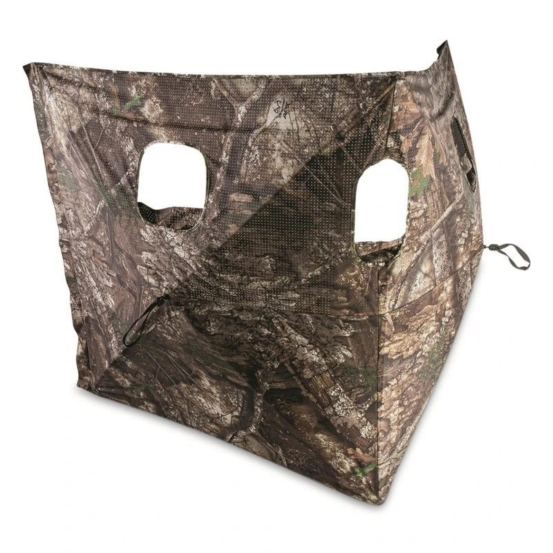Guide Gear Dual Hub Turkey Hunting Ground Blind, 1-2 Person Tent, Duck, Deer Hunting Gear Equipment Accessories, 36"x 36" RT APX