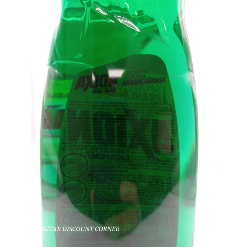 Axion Dishwashing Liquid Soap lemon Scent 640 ml -21.64 fl oz - 2 Pack