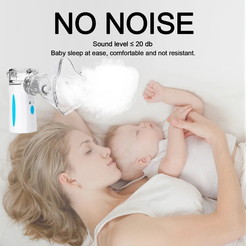 Portable Nebulizer - Nebulizers, Rechargeable Nebulizer Machine for Adults and Kids, Ultrasonic Nebulizer with Two Modes & Self-Cleaning Function for Breathing Problems, FSA and HSA Eligible