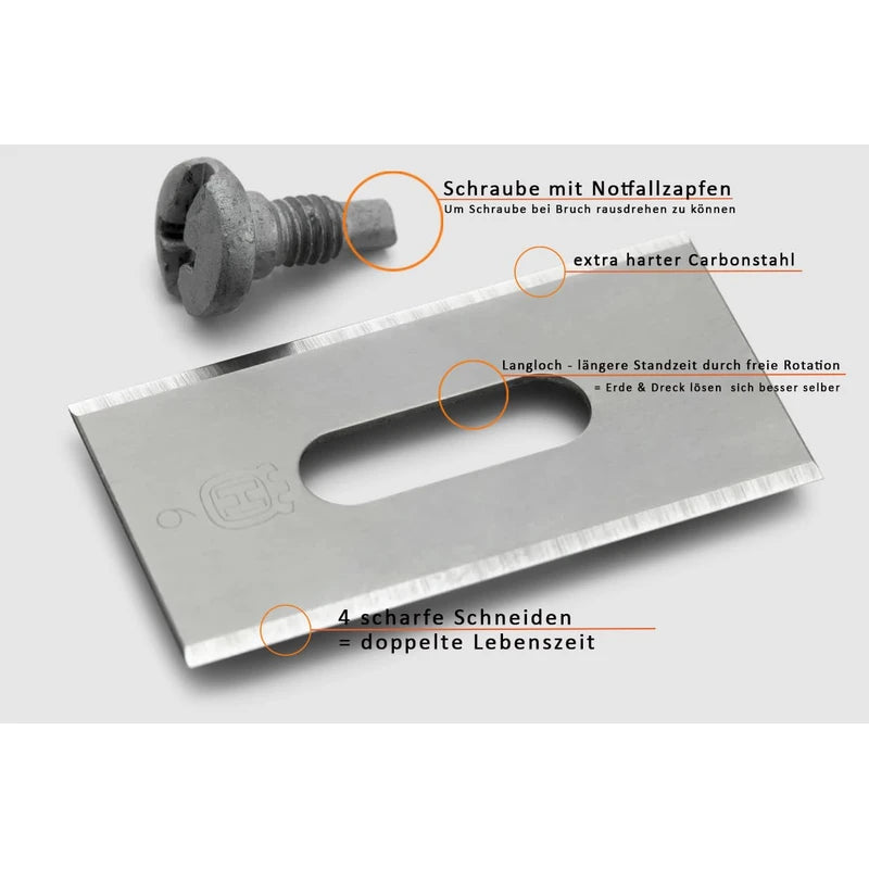 Husqvarna Automower Endurance Blades | 6 Blades with Screws | Slotted Hole | Longer Durable Quality Blades | Suitable for All Husqvarna/Gardena/McCulloch Robotic Lawnmowers