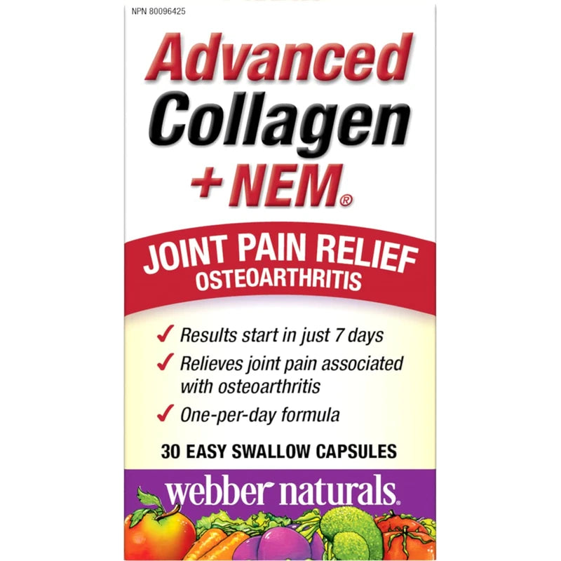 Webber Naturals Advanced Collagen with Natural Eggshell Membrane (NEM), Capsule, 30 Count