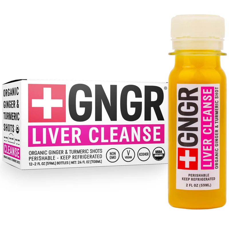 #NAME? +GNGR Liver Cleanse Shot, Cold-Pressed Ginger Shot with Milk Thistle, Dandelion Root, Turmeric Root, Immunity Shot for all natural Liver Support, Detox, Immunity, Digestion, Cleanse (2 Oz, Pack of 12)