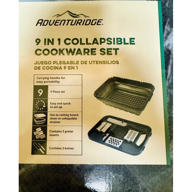 Adventuridge Adventureridge 9 in 1 Collapsible Cookware Set