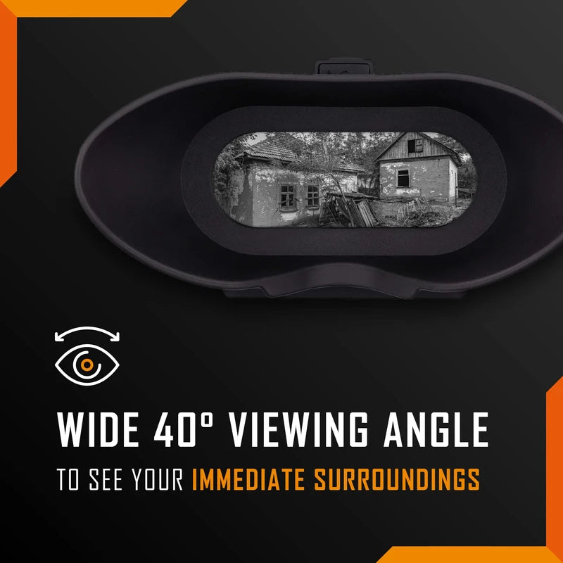 Nightfox Swift USB Rechargeable Night Vision Goggles - Head Mounted, Wide Viewing, 1x Magnification, Close Quarters Tactical Infrared Binoculars for Adults