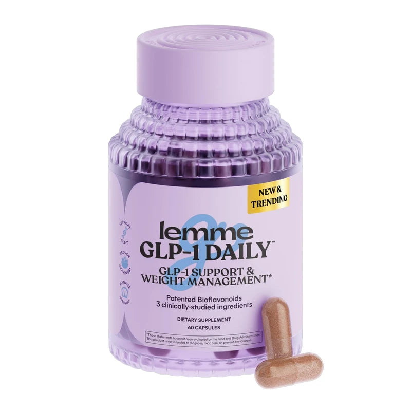 Lemme GLP-1 Daily – Reduce Hunger & Cravings, Boost GLP-1 & Support Weight Management | Clinically Studied Ingredients | 1-Month Supply (60 Capsules)
