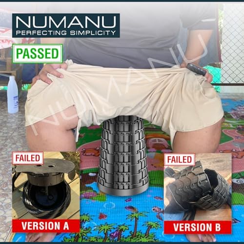 2025 Upgraded Collapsible Stool & 3IN1 Cushioned Carry Bag, Adjustable Height Folding Stool, Telescopic Camping Chair Retractable Seat or Footrest for Outdoors & Travel, Max 620lbs