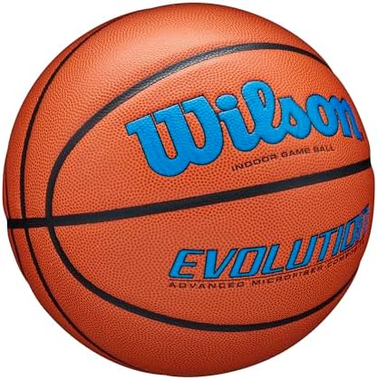 WILSON Evolution Indoor Game Basketballs - Size 5, Size 6 and Size 7