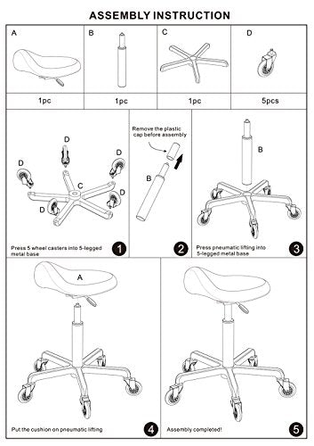 FRNIAMC Professional Saddle Stool with Wheels Ergonomic Swivel Rolling Height Adjustable for Clinic Dentist Beauty Salon Tattoo Home Office (Camel)