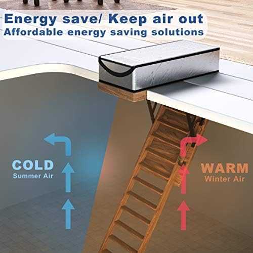Attic Stairs Insulation Cover 25"x54"x11", Pull Down Ladder Attic Door Insulation Cover for Garage, Easy Use Installation Tool 400 Staples