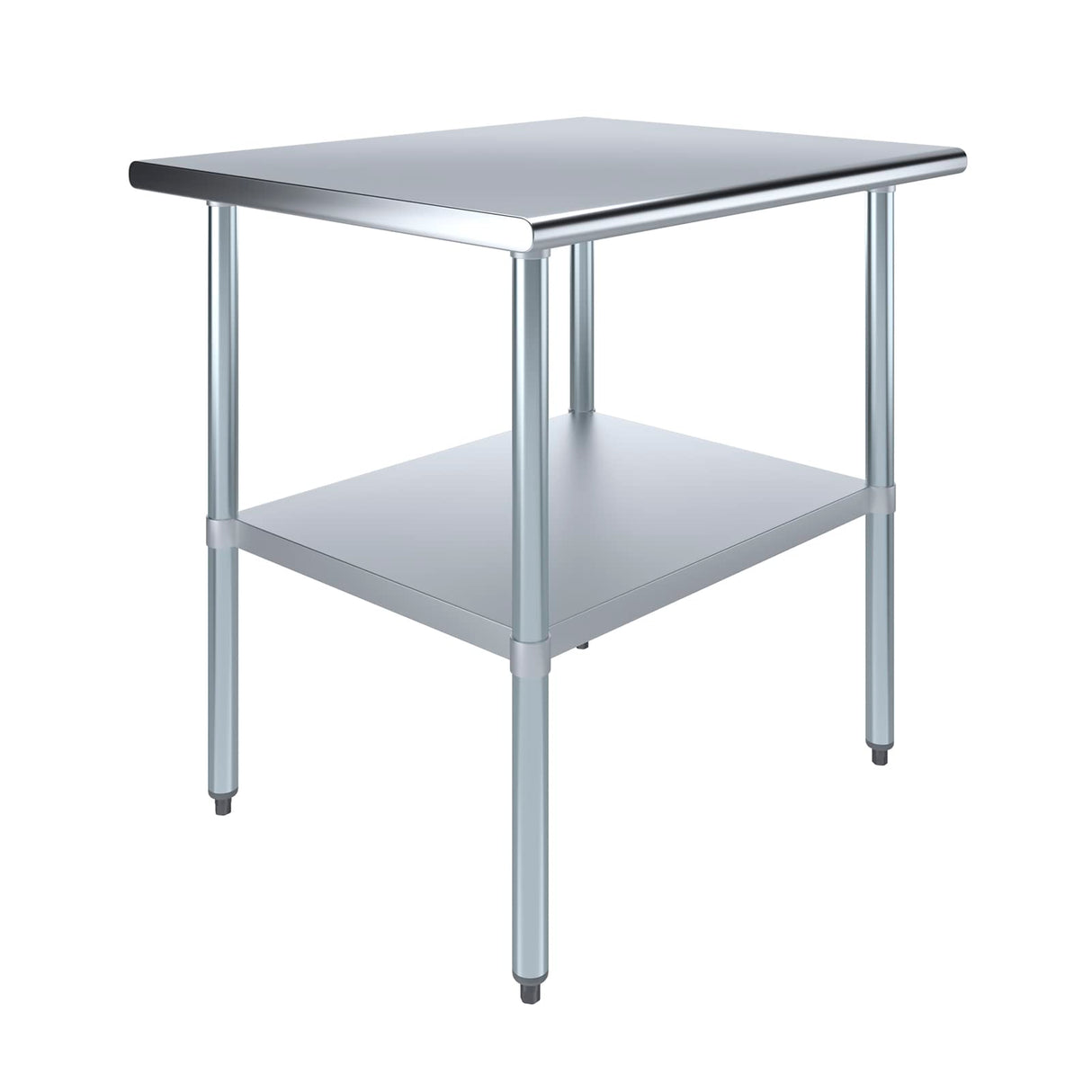 AmGood 30 in. x 36 in. Stainless Steel Work Table | Metal Kitchen Food Prep Table | NSF