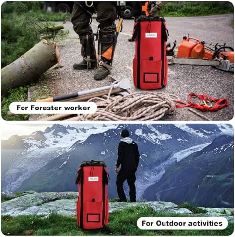 AOLEBA Arborist Rope Storage Bag Tree Climbing Rock Rope Bucket Backpack Rope Storage Bag Large Capacity 1680D Thicken Nylon Material with Hand Straps, Side Pockets