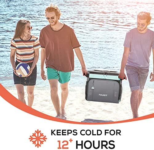 TOURIT 50-Can Collapsible Rolling Cooler Leakproof Insulated Soft Cooling Bag with Wheels and All-Terrain Cart for Beach, Camping, Patio Travel, Outdoor, Ball Fields