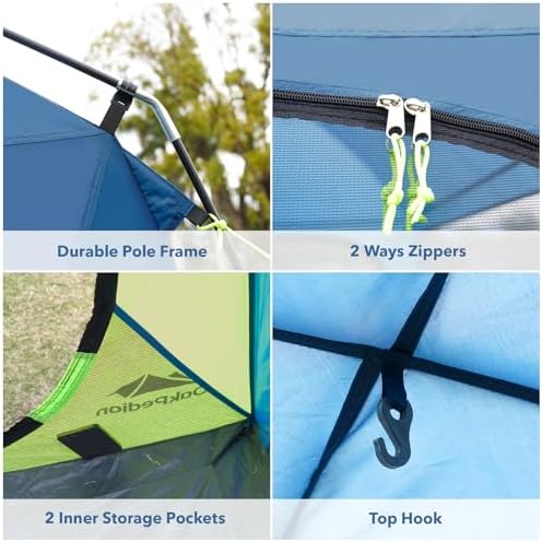 10 X 10ft Screen House Room for Camping, Screened Mesh Net Wall Canopy Tent, UPF 50+ Screen Tent with Floor for Patios Outdoor Camping Activities