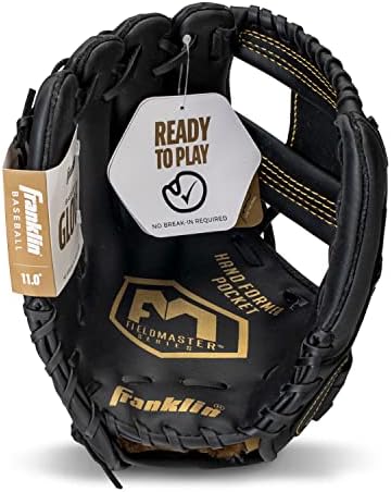 Franklin Sports Baseball + Softball Gloves - Field Master Adult + Youth Baseball + Softball Gloves - Right Hand + Left Hand Gloves - Infield + Outfield Mitts - Multiple Sizes + Colors
