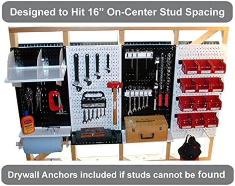 Wall Control 30-P-3232G Gray Metal Pegboard Pack
