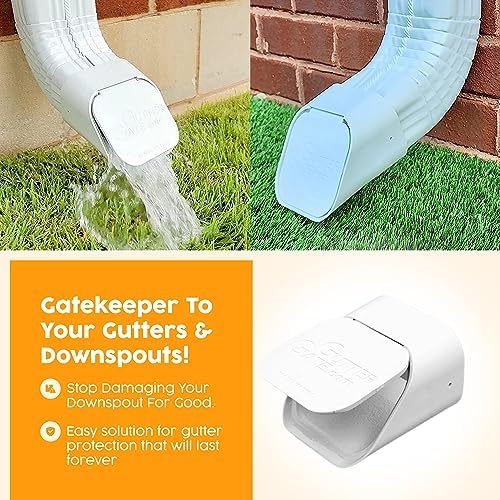 The Original GutterGate 3"x4" for Type-A Downspouts (White) (Made in The USA)