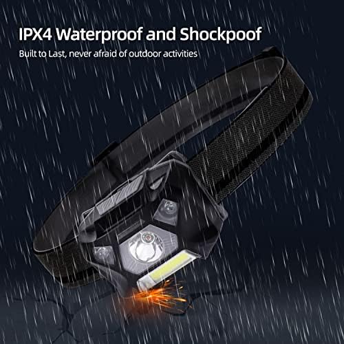 KunHe Pack 2 Red Light LED Headlamps Flashlights Headlight Bright Head Lamp for Adults Night Vision and Outdoor Camping