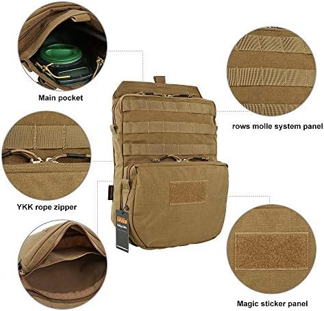 EXCELLENT ELITE SPANKER Tactical MOLLE Hydration Pack for 3L Hydration Water Bladder Molle Vest Accessory