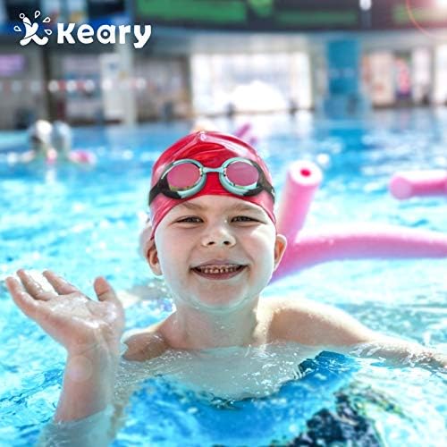 Keary Kids Swim Goggles for Toddler Kids Youth(3-12),Anti-Fog Waterproof Anti-UV Clear Vision Water Pool Goggles