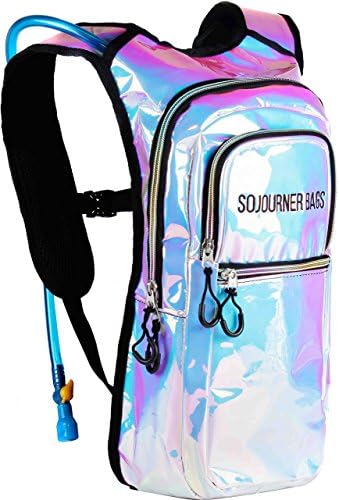 Sojourner Hydration Pack, Hydration Backpack - Water Backpack with 2l Hydration Bladder, Festival Essential - Rave Hydration Pack Hydropack Hydro for Hiking, Running, Biking, Festival Gear