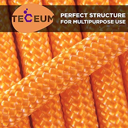 TECEUM 5/32" Paracord Rope 1000 – 1000ft / 200ft / 100ft / 50ft – Tactical Parachute Cord 4mm – 45+ Colors – Nylon String for Survival & Camping Gear – Stripe Cord for Survival – Utility Rope