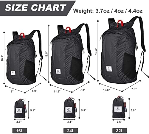4Monster Hiking Daypack,Water Resistant Lightweight Packable Backpack for Travel Camping Outdoor
