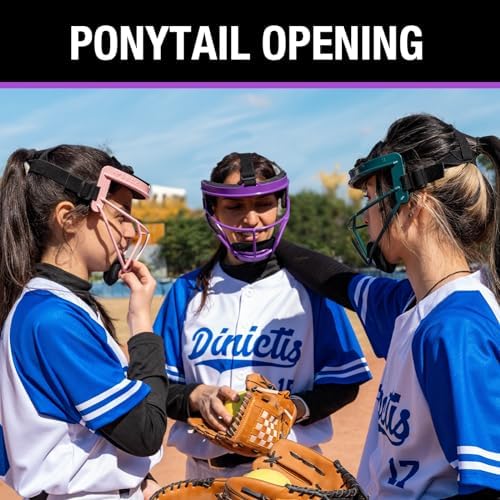Dinictis Softball Face Mask, Lightweight, Comfortable, with Wide Field Vision, Durable and Safe Face Guards, Premium Protective Softball Fielder's Mask