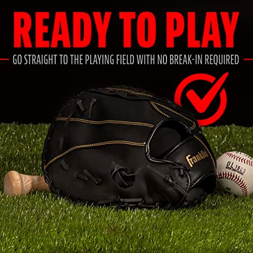 Franklin Sports Baseball + Softball Gloves - Field Master Adult + Youth Baseball + Softball Gloves - Right Hand + Left Hand Gloves - Infield + Outfield Mitts - Multiple Sizes + Colors