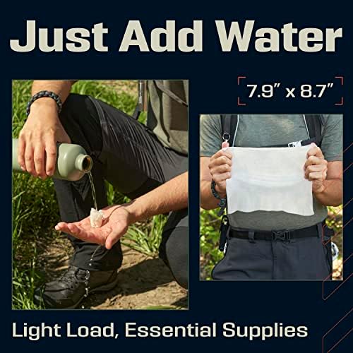 Compressed Towel Tablets - 100% Bamboo Camping Toilet Paper Tablets, Great for Hiking, Travel and Backpacking - Disposable Washcloths, Body Wipes, Paper Towel Coin Tissue - 100/250/500 Pack